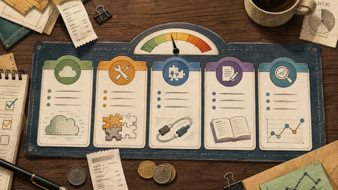 Chatbot cost cards for cloud, integrations, tools, documents, workflow, and analytics