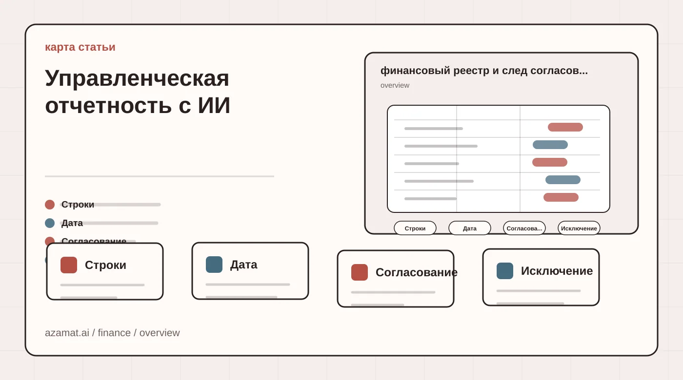 Финансовый реестр с датами платежей, исходными строками, согласованиями и исключениями