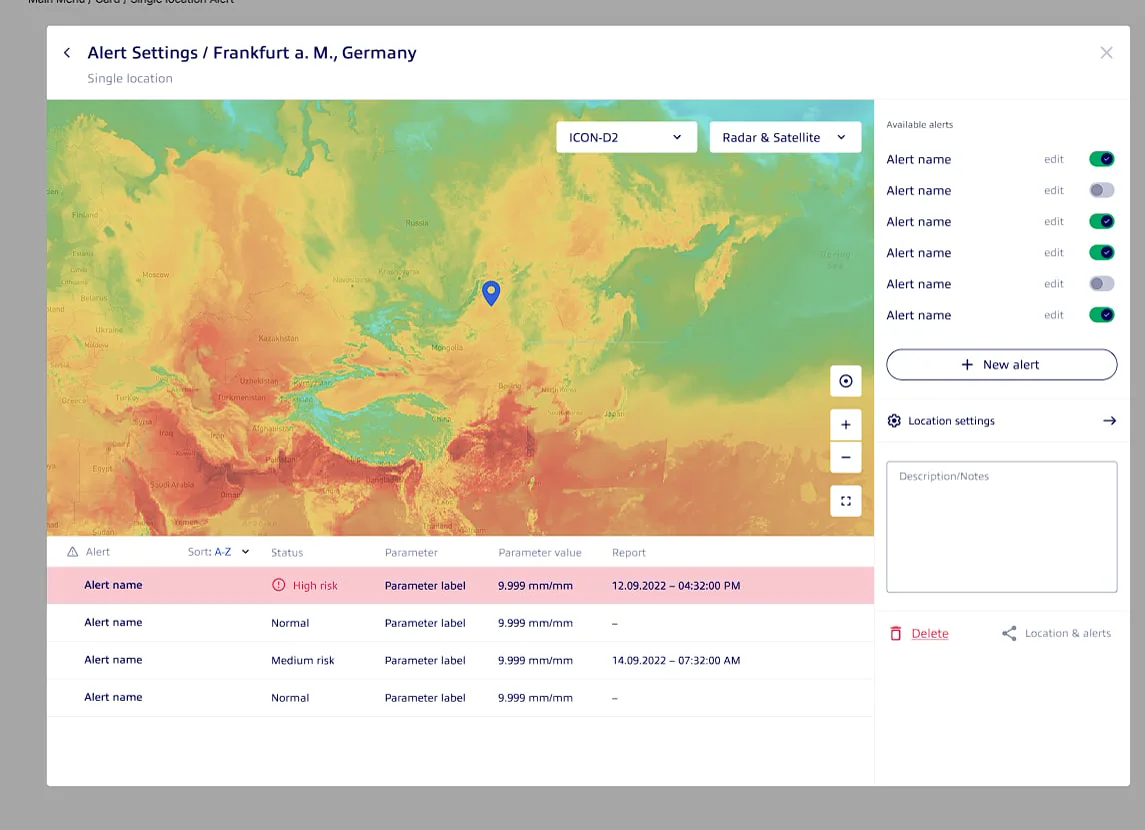 jua.ai: alert settings