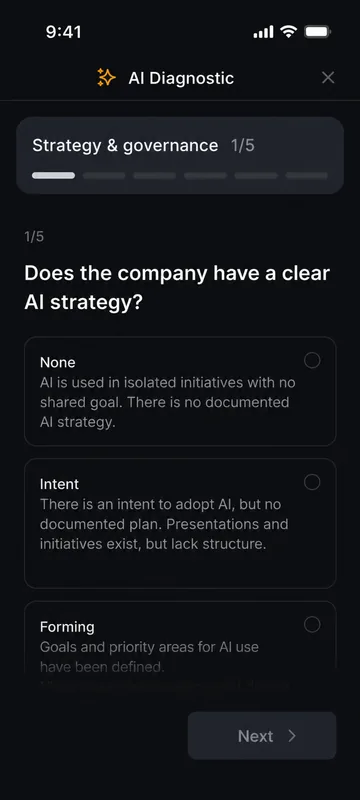 AI business diagnostic in the mini-app